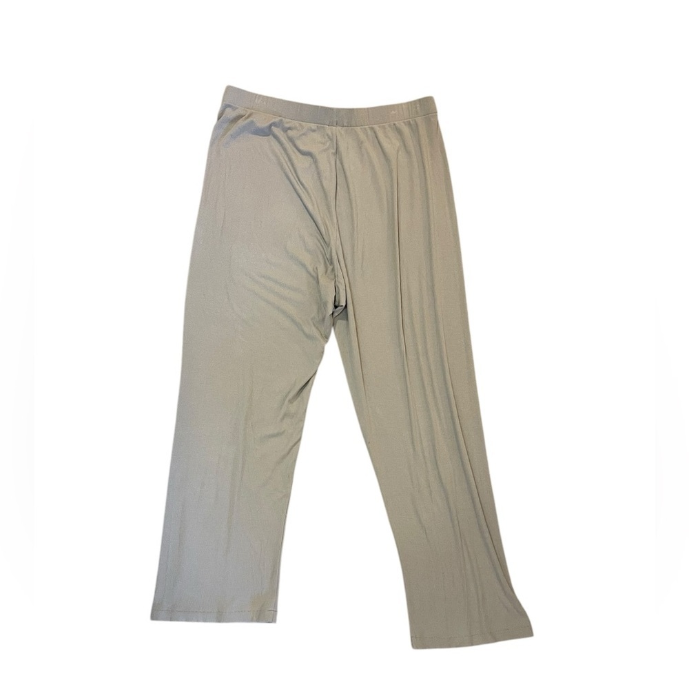 Skims ribbed lounge pants loose fit drawstring waist oatmeal XL - Picture 2 of 6